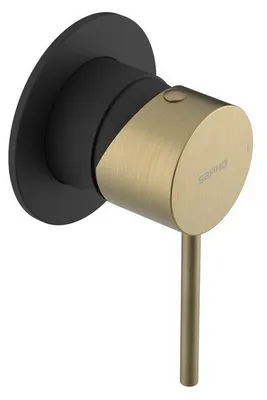 Produktbild von Sapho ULTRAMIX Unterputz-Duscharmatur, 1 Weg, Schwarz matt/Gold matt