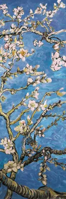 Produktbild von Vincent Van Gogh Kunstdruck Bild - Blühende Mandelbaumzweige, 1890 (30 x 91 cm)