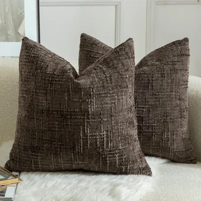 Zdjęcie produktu dla Poszewka na poduszkę 50x50 cm, zestaw 2 szt., szenila, na sofę