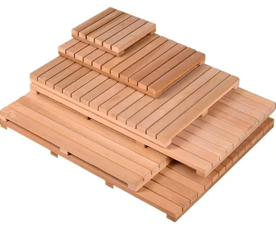 Imagen del producto de Alfombrilla de madera antideslizante para ducha y baño