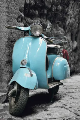 Obrázek produktu pro Vespa Vintage Scooter - Itálie Skútr Moped Itálie - plakát tisk cm
