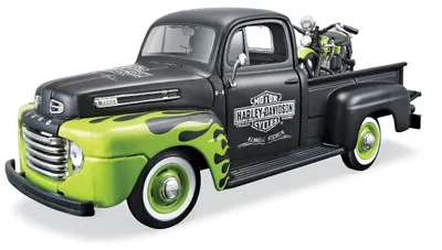 Zdjęcie produktu dla Maisto - Harley-Davidson Custom, 1948 Ford F-1 pickup + 1948 FL Panhead, 1:24