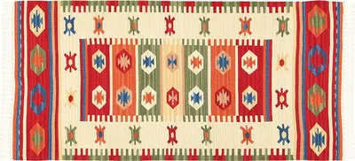 Obrázek produktu pro koberec KILIM 80% VLNA 20% BAVLNA 110x60 CM #GalleriaFarah1970