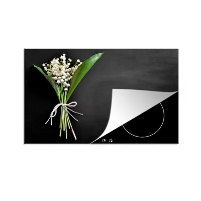 Produktbild von KitchenYeah© Herdabdeckplatte Blumen-5-1-1 , 78x52cm, Küche Deko, Glaskeramikkochfeld Herdabdeckung, Abdeckplatte fùr Kochfeld