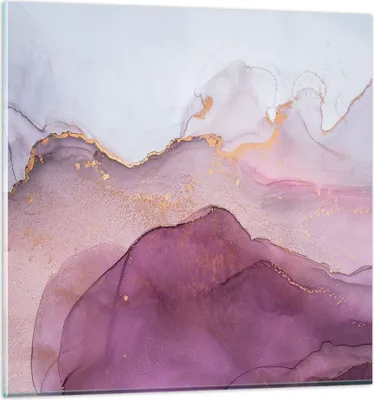 Produktbild von Bilder auf glas - Einteilig - Marmor Pink Violett - 50x50cm - Glasbilder - Wandbilder - Bilder - zum Aufhängen bereit - Wanddekoration aus Glas - Glas Bilder - Wandbild auf Glas - GAC50x50-4668