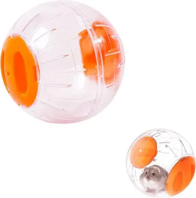 Obrázok produktu pre Hamsterloopspeelgoed – 2 ks plastových cvičebných loptičiek pre škrečky, priehľadné