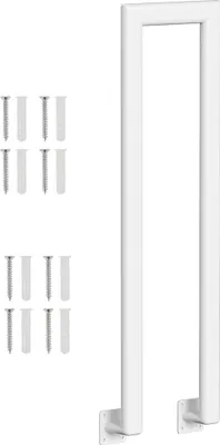 Produktbild von Vigevee 75cm U-Form Treppengeländer Weiß Ovalrohr Handlauf Seitliche Montage