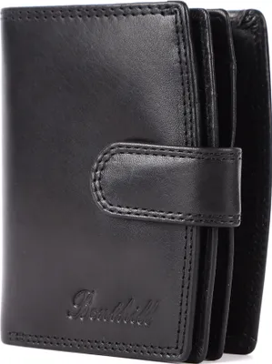 Produktbild von Benthill Damen Geldbörse Echt Leder - Geldbeutel mit RFID Schutz - Portemonnaie mit viele Kartenfächer - Echtleder Vintage Damenbörse inkl. Geschenkbox