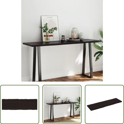 Produktbild von The Living Store Tischplatte 160x50x(2-4) cm Massivholz Behandelt Baumkante