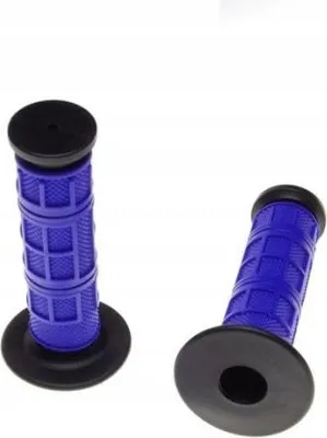 Image de Manettes Grip Durables Cross Enduro Bleu Noir - Wilmat AB32883 Neuf