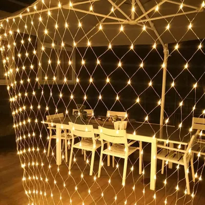 Immagine prodotto di 6x4M 660 LED luci fiabesche da interno, luci di Natale con 8 modalità, per la decorazione del giardino della festa di Natale, bianco caldo