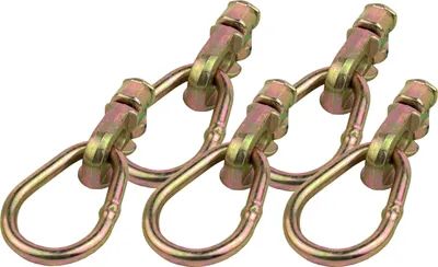 Produktbild von Doppelfitting mit ovalem Ring für Airlineschienen zur Ladungssicherung 10er Set - Endbeschlag bis zu 2700kg (2,7 Tonnen) belastbar - Hochwertige - Ring oval
