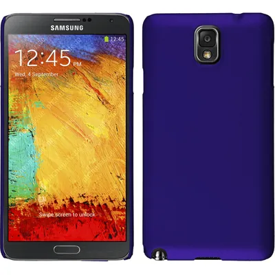 Produktbild von PhoneNatic Case kompatibel mit Samsung Galaxy Note 3 - Hülle lila gummiert Hard-case + 2 Schutzfolien