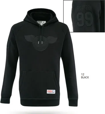 Produktbild von CCM Monochrome Pullover Hoodie Senior, Größe:S, Farbe:schwarz