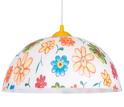 Obrázok produktu pre Svetlo do detskej izby FLOWERS závesné svetlo z farebného akrylového plastu, E27/40W, Ø:41cm H: 70cm, stmievateľné