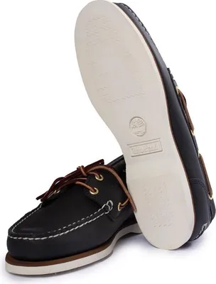Zdjęcie produktu dla TIMBERLAND Kobieta - Buty żeglarskie Amherst 2-Eye z pełnej skóry licowej w kolorze granatowym - Rozmiar 37