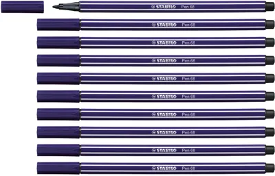 Produktbild von Premium-Filzstift - STABILO Pen 68 - 10er Pack - preußischblau