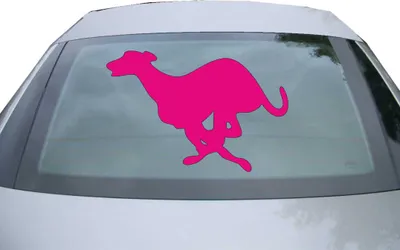 Produktbild von Indigos UG - Aufkleber Heckscheibe & Motorklappe DE2239 - pink - 600x400 mm - Windhund - Auto Scheiben Fenster Heckklappe Tuning Racing JDM - Die cut