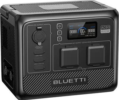 Produktbild von Solarspeicher BLUETTI AC60 IP65-bewertete tragbare Stromerzeuger, 600W 403Wh LiFePO4 Solargenerator für Camping, Wohnmobil