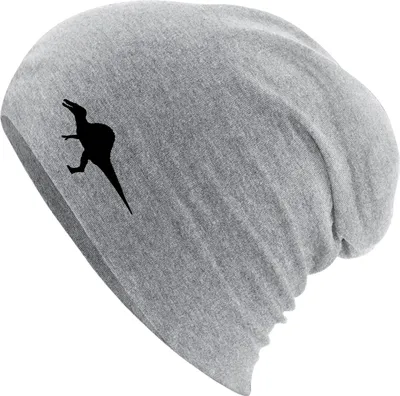 Produktbild von Huuraa Beanie Spinosaurus Dinosaurier Heather Grey One Size Baumwolle und Elasthan Mütze Geschenkidee