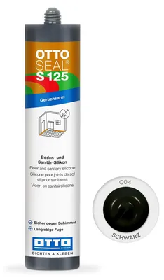 Produktbild von OTTOSEAL S 125 Boden- und Sanitär-Silikon 310 ml Kartusche C04 schwarz - 1251404