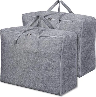 Obrázek produktu pro Velká úložná taška – XXL – 70 x 50 x 30 cm – taška na zip – kempování – na deky/polštáře/oblečení/přikrývky – úložná taška