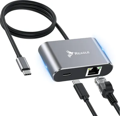 Image de Adaptateur Usb-C Ethernet Adaptateur Netzwerkkarte Usb Lan Rj45 2.5G Pd100W Reagle