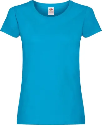 Produktbild von Fruit of the Loom 61-420-0 | Damen Original T Lady-Fit / Belcoro® Garn - Farbe: Azure Blue - Größe: XXL