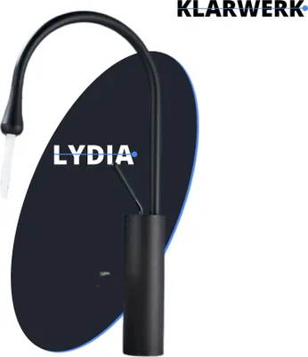 Produktbild von Lydia | Hotel Gastro Schwarz Badarmatur | Edelstahl Wasserhahn Für hohe Waschbecken |Mischbatterie 2 Anschlüsse | Hochdruck Armatur hoch |Badezimmer