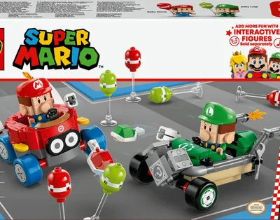 Immagine prodotto di LEGO Super Mario 72034 Mario Kart : Baby Mario vs Baby Luigi, 2 Auto da Corsa da Costruire con Personaggi, Giochi Bambini 8+
