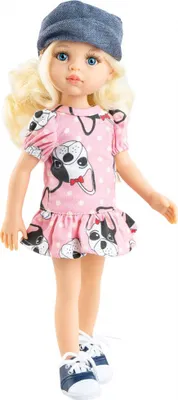 Produktbild von Paola Reina Puppe Amigas Claudia Denim-Mütze 32 cm Spielzeugpuppe