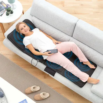 Produktbild von InnovaGoods® wärmende Körpermassagematratze, entspannt und verbessert die Blutzirkulation, große elektrische Decke mit 5 Modi, 4 Massagezonen