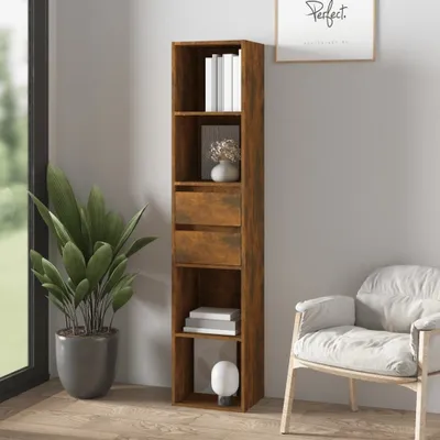 Obrázok produktu pre Maison Exclusive - Knižnica z dymového dubu 36x30x171 cm Drevený materiál