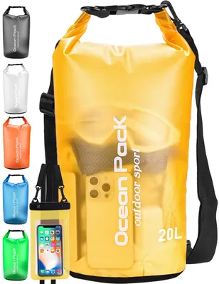 Produktbild von Wasserdichte Tasche Dry Bag, Rollverschluss, verstellbarer Gurt, 20L, für Outdoor-Aktivitäten