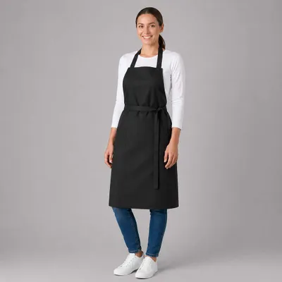 Produktbild von Latzschürze schwarz, B 75 x L 75 cm : schwarz : 65% Polyester 35% Baumwolle