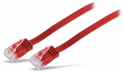 Zdjęcie produktu dla Kabel krosowy płaski U/UTP kat. 6 slim czerwony 15m