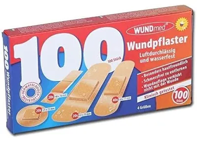 Zdjęcie produktu dla Plastry wodoodporne zestaw 100 sztuk do pielęgnacji ran opatrunkowe