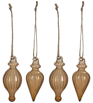 Immagine prodotto di Ornamento natalizio in marrone, realizzato in vetro in 9 cm come decorazione per l'albero di Natale
