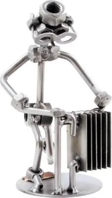 Produktbild von Schraubenmännchen Heizungsmonteur als handgefertigte Metallfigur