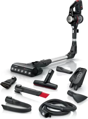 Zdjęcie produktu dla Bosch BCS711PET, Pionowy odkurzacz, Bez worka, Czarny, Czerwony, 0,3 l, Suchy, Filtracja