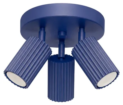Image de Plafonnier KARBON 3P ultramarine 3xGU10 10 W en aluminium 18 x 19,5 x 19,5 cm Sollux Lighting