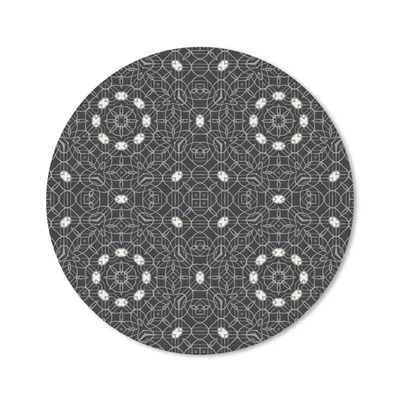 Produktbild von MuchoWow® Mauspad Mousepad Muster - Schwarz und Weiß - Ornament 40x40 cm - Mousepads - Maus Mat - Pad - Mausunterlage - Schreibtisch Accessoires