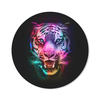 Produktbild von MuchoWow® Mauspad Mousepad Tiger - Farbe - Tiere 50x50 cm - Mousepads - Maus Mat - Pad - Mausunterlage - Vinyl