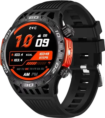 Produktbild von Smartwatch Herren Militär Uhr mit Kompass, Sportuhr, Laufuhr, Outdoor Tactical Watch, Fitnessuhr mit Telefonfunktion, Gesundheitsuhr, Blutdruckmessung