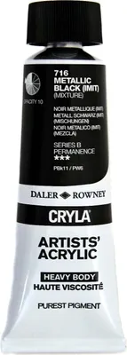 Produktbild von Daler Rowney Cryla Artists’ Acrylfarbe Metal Black 75 ml 1 stk