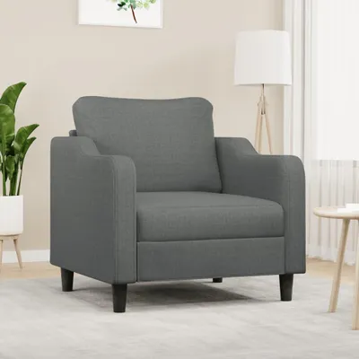 Immagine prodotto di Poltrona grigio scuro in tessuto, 60 cm, mobili, divani
