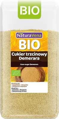 CUKIER TRZCINOWY DEMERARA BIO 500 g - NATURAVENA