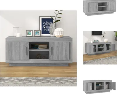 Image de vidaXL Armoire TV Gris Sonoma 102x35x45 cm Bois composite - Meuble TV