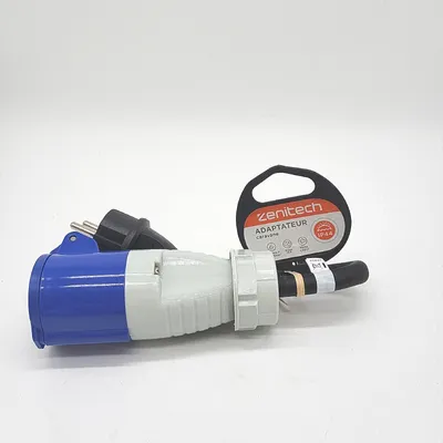 Produktbild von Zenitech CEE17 Wohnwagen Adapter weiblich auf männlich 16 A Power Electrical1