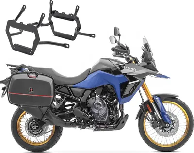 Zdjęcie produktu dla Kufry boczne + bagażnik pasujące do Suzuki V-Strom 800 / DE 23-25